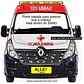 Desenho de um carro SAMU, ambulância, para o cliente imprimir banner grande vazado, e tirar fotos das crianças no volante - Thumbnail 1