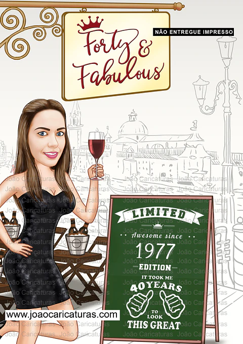Caricatura de mulher barzinho em Veneza, gôndolas, convite digital, bristô, Paris, torre  eiffel, boteco, samba, aniversário, pandeiro, Itália, Gondoleiro