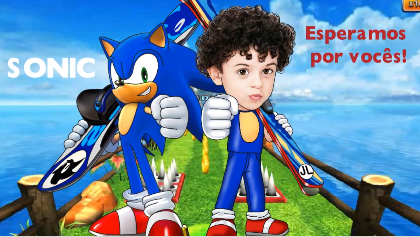 Convite Digital Sonic com Foto da Criança