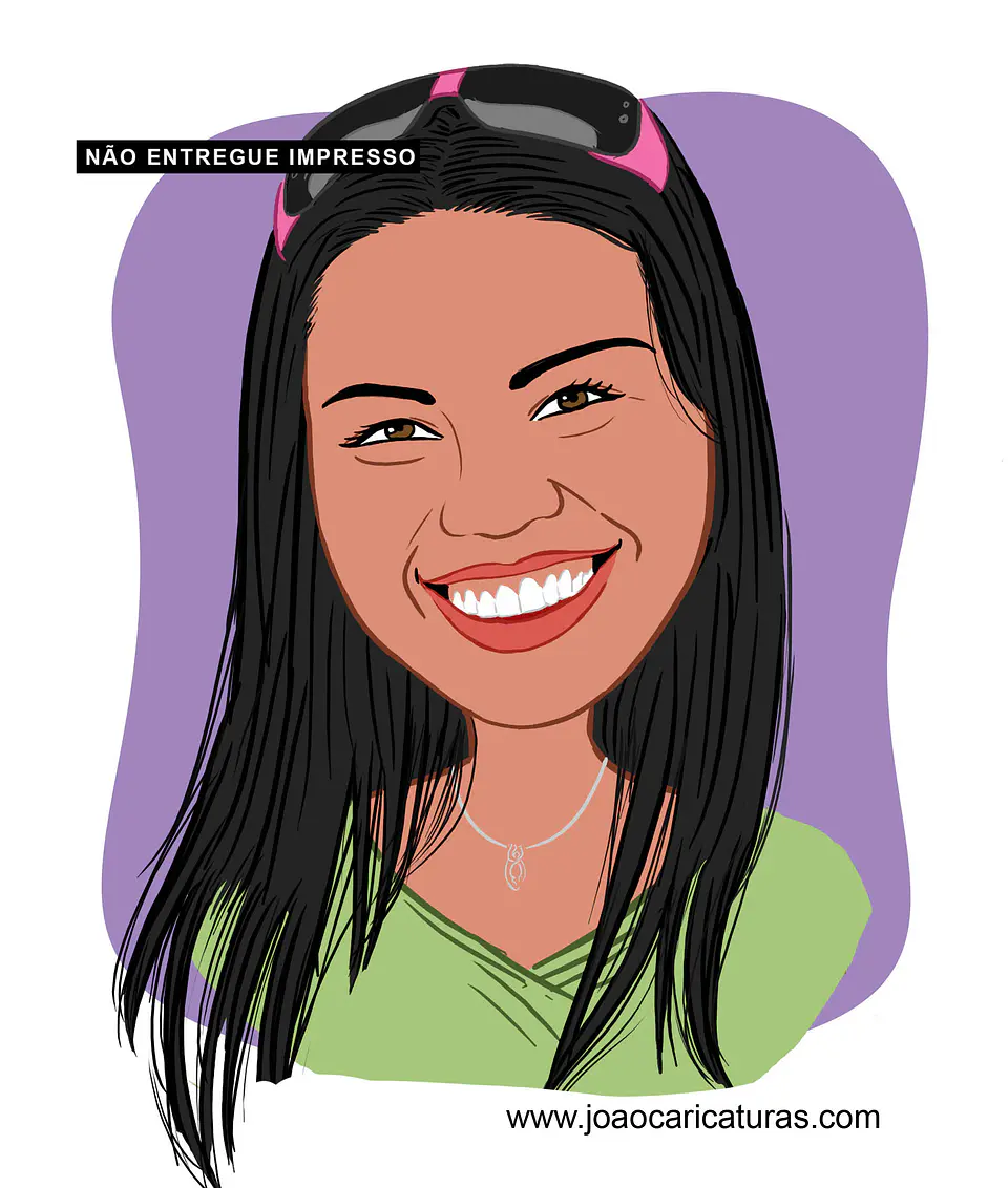 Caricatura rosto estilo cores chapadas, divertida, alegre, decorativa, melhor, viva, desenho rosto funcionários, empresa, avatar, para camiseta,  4