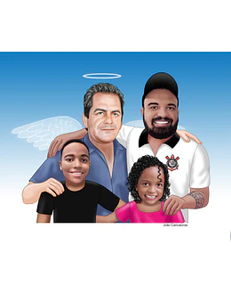 Desenho realista| (preço por pessoa) montagem de fotos família, unindomesma imagem, pai, mãe, avô, tio, irmãos falecidos, fotos antigas , atuais, pessoas q não se conheceram, memória eterna 