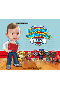 Caricatura infantil personalizada, menino, menina, patrulha canina, garoto, aniversário, cães, cãozinhos