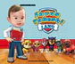 Caricatura infantil personalizada, menino, menina, patrulha canina, garoto, aniversário, cães, cãozinhos - Thumbnail 2