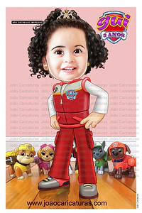 Caricatura infantil personalizada, menino, menina, patrulha canina, garoto, aniversário, cães, cãozinhos