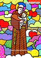 Desenho digital super colorido, São Jorge e Dragão, Santo Antônio, Nossa senhora Aparecida, São Francisco ( baseado no estilo do artista Romero Brito) - Thumbnail 3