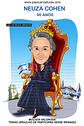 Caricatura, desenho avó, mãe, matriarca, senhora, sra, vovó, netos, filhos, rainha, coroada, trono, centenária, poderosa, sentada, família, realeza, poderosa, fiel, caprichada, idêntica, igual a foto - Thumbnail 1