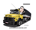 Caricatura aniversário homem, criança, motorista, caminhoneiro, gaúcho, empresa, caminhão,  estrada, profissão transportadora, pai, namorado, personalizado, noivo, trucks, scania, ford, transporte 