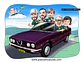 Caricatura digital (preço por pessoa) paisagem, avô, bebê, família, carro, pessoas, dirigindo, novo, cão, pet, filhos, sport, carrão, viajando, unidos, torcedores, palmeiras, pai falecido - Thumbnail 1