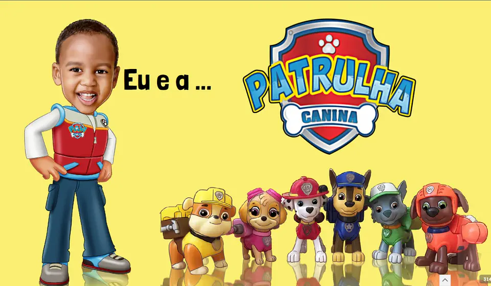 Caricatura infantil personalizada, menino, menina, patrulha canina, garoto, aniversário, cães, cãozinhos 4