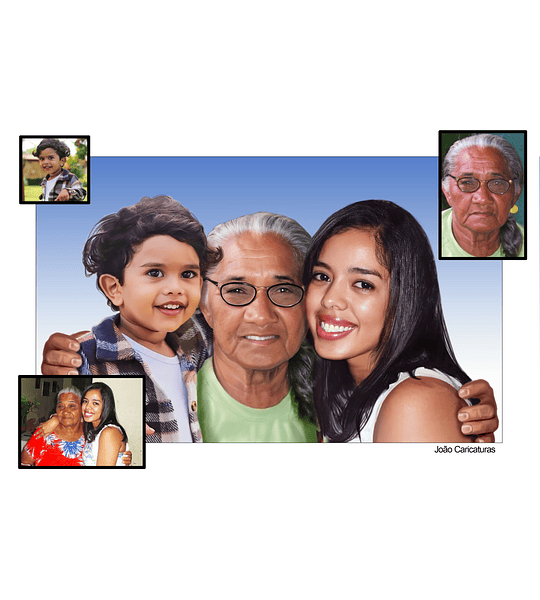 Recriação de fotos  separadas juntando 2 fotos de parentes falecidos ou mesmo vivos formando uma recordação fotográfica, avós, bisavós, antepassados, memória eterna, família 
