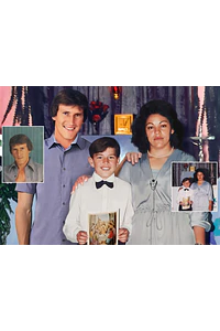 Unir fotos atuais com fotos antigas, juntando pessoa falecida, editando, melhorando qualidade das fotos, foto família toda, foto antiga impressa, foto escaneada, foto recortada e adicionada a outra