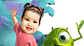 Caricatura personalizada adaptando personagens Sullivan  Mike e Boo de monstros SA para banner aniversário no tamanho 1m - Thumbnail 1