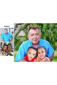 Encomende uma imagem do seu  filho e a vovó dele numa mesma foto, peça agora uma montagem de fotos que uni fotos antigas com atuais