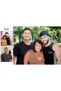 Encomende uma imagem do seu  filho e a vovó dele numa mesma foto, peça agora uma montagem de fotos que uni fotos antigas com atuais