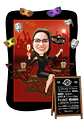 Caricatura Digital Feminina Tema Boteco – Personalizada por Foto - Thumbnail 4