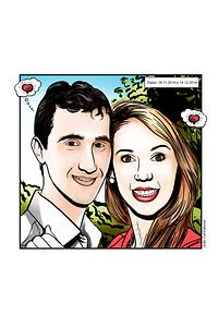 Desenhos Digitais Super Personalizados no Estilo História em Quadrinhos um belo presente que surpreende. Encomende o seu agora!