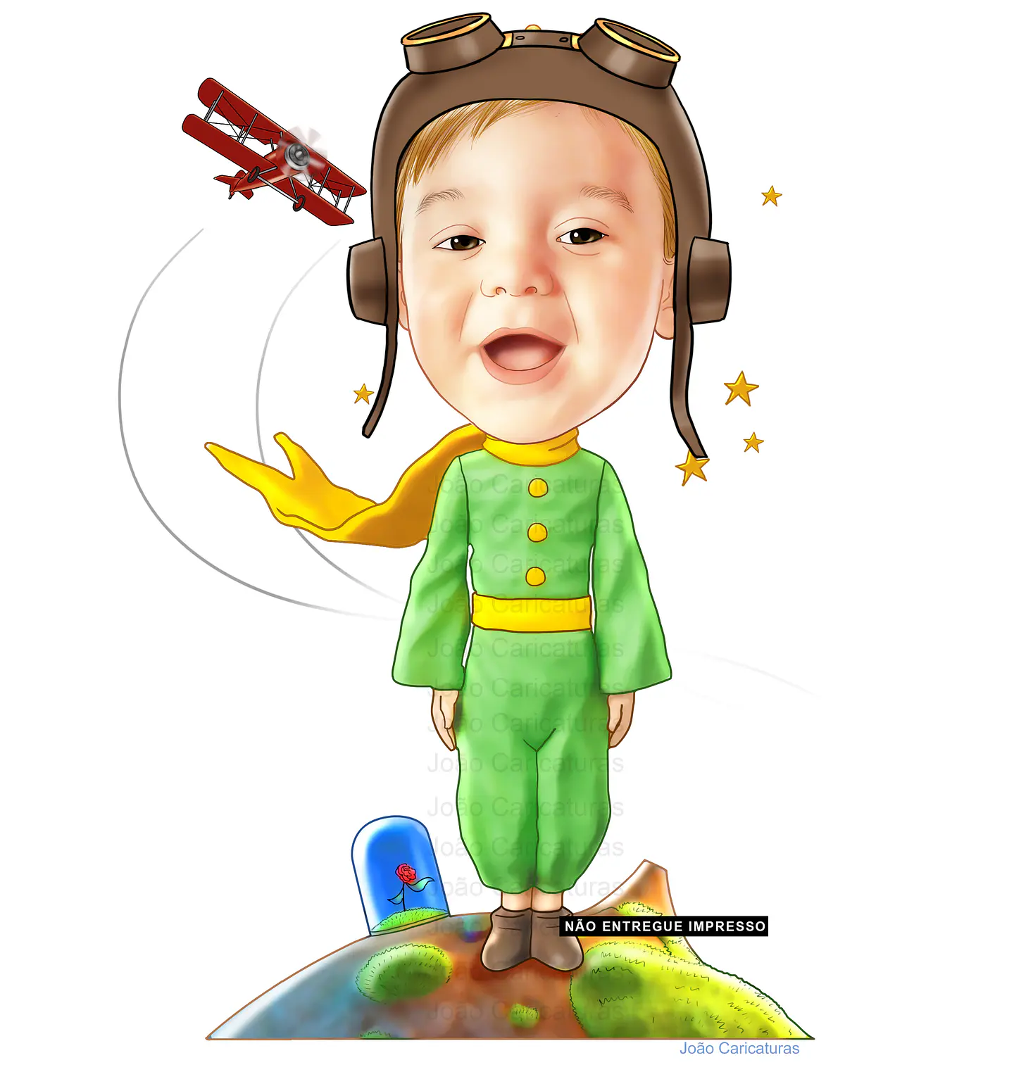 Linda e perfeitas caricaturas em oferta e promoção  crianças bebês rostinhos naturais e delicados fofinhos Pequeno Príncipe aeroplano nenens lindos planeta flor estrelinhas capuz capacete de aviador 1