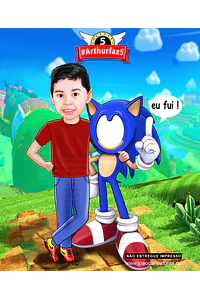 Linda caricatura aniversário menino para banner eu fui mascara personagem game joguinhos criança sonic furo par fotos ,3,4,5,6,7,8,9, anos