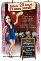 Caricatura convite mulher 30, 40, 50, 60 anos, pagode, loira, buteco, boteco, bar, convite, aniversário, personalizado, cerveja, pandeiro, dançando, sambando, convidando, vestido, pagodeiros, samba - Thumbnail 3