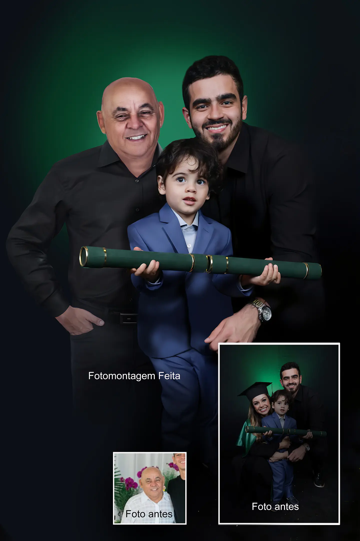 Homenagem de Formatura com Pai Falecido – Montagem de Fotos Personalizada 3
