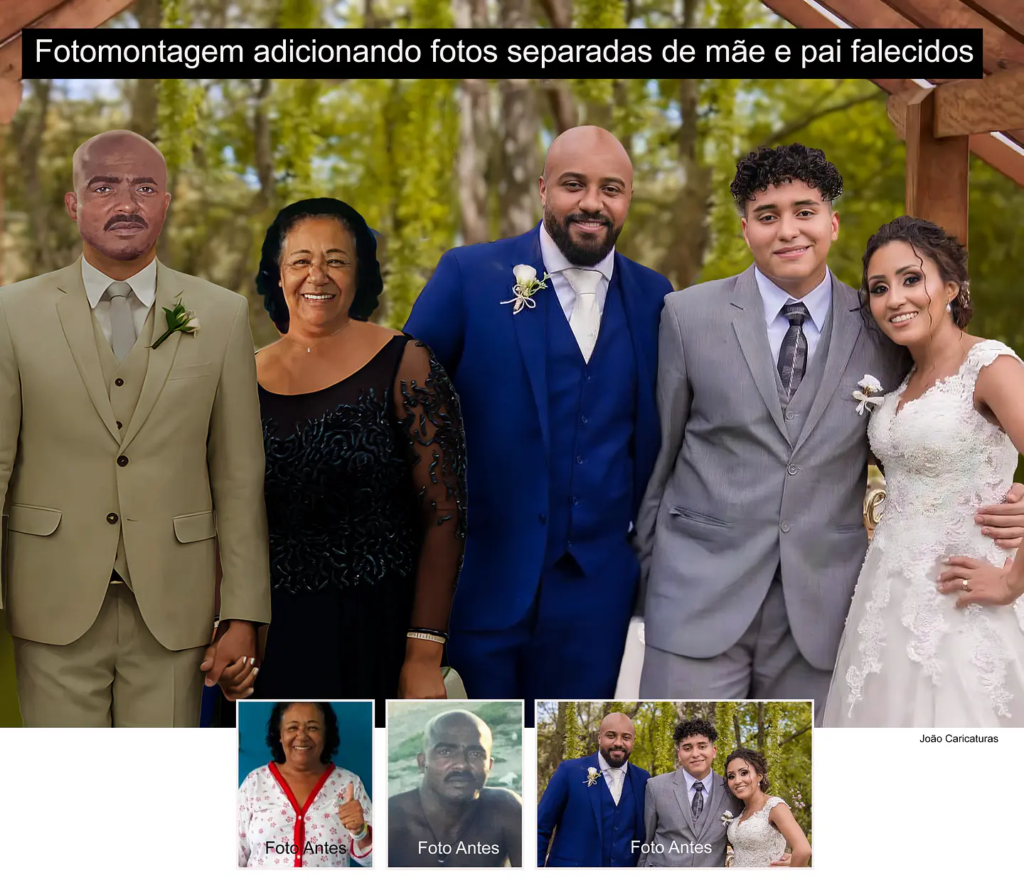 Fotomontagem com Fotos Antigas de Familiares Falecidos 1