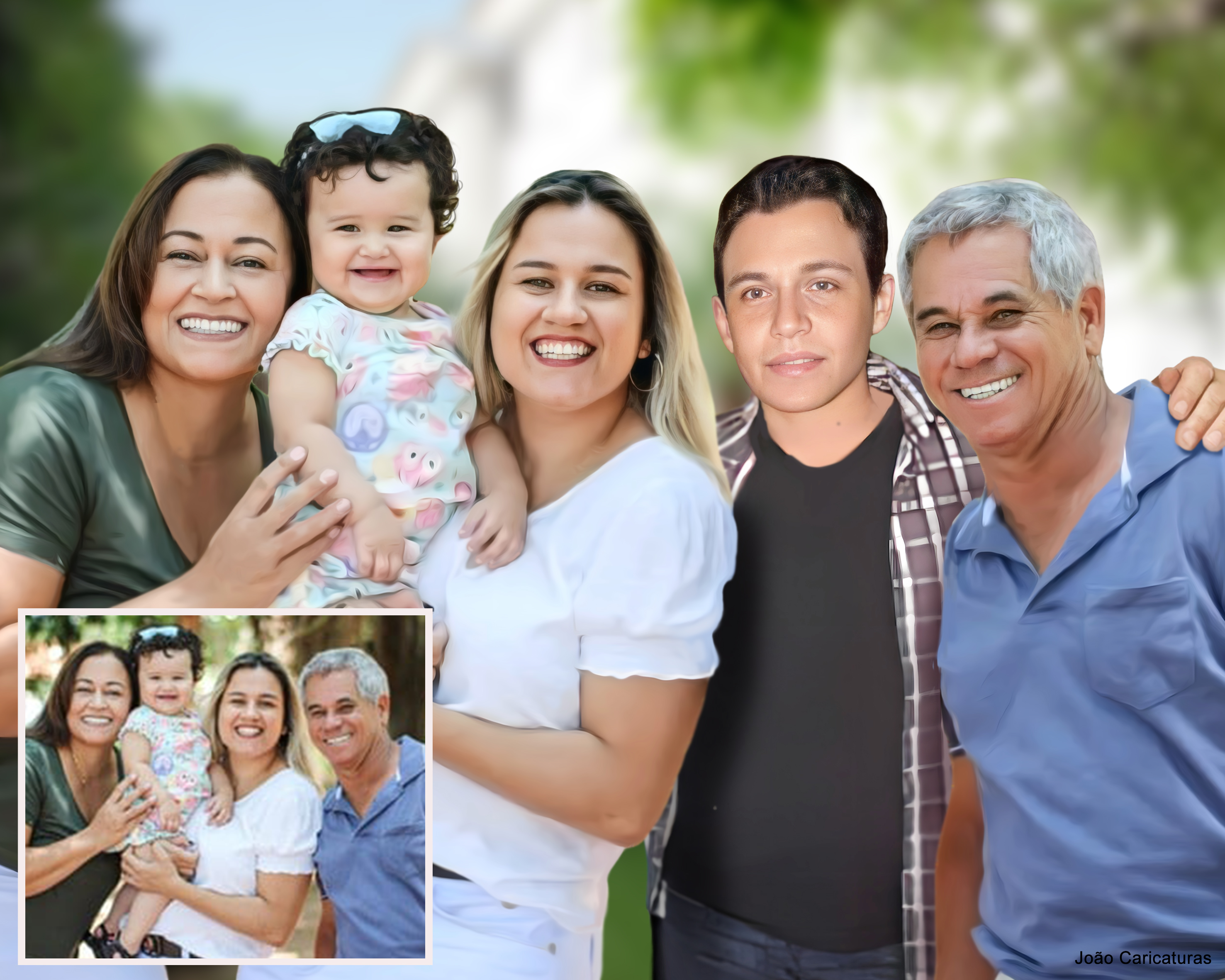 Unir fotos atuais com fotos antigas, juntando pessoa falecida, editando, melhorando qualidade das fotos, foto família toda, foto antiga impressa, foto escaneada, foto recortada e adicionada a outra