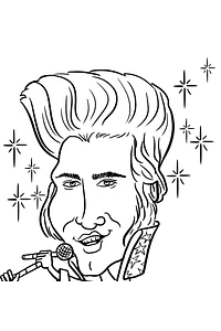 Desenho de caricaturas de rosto sem cor, caricatas, com distorção, com aumentos, engraçadas, cômicas, divertidas, desenhada a mão, aniversário, sorrisão, bocão, narizão, orelhão, narigão, namorada