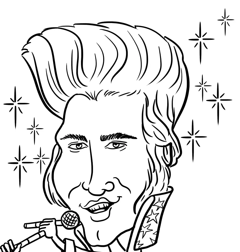 Desenho de caricaturas de rosto sem cor, caricatas, com distorção, com aumentos, engraçadas, cômicas, divertidas, desenhada a mão, aniversário, sorrisão, bocão, narizão, orelhão, narigão, namorada 5