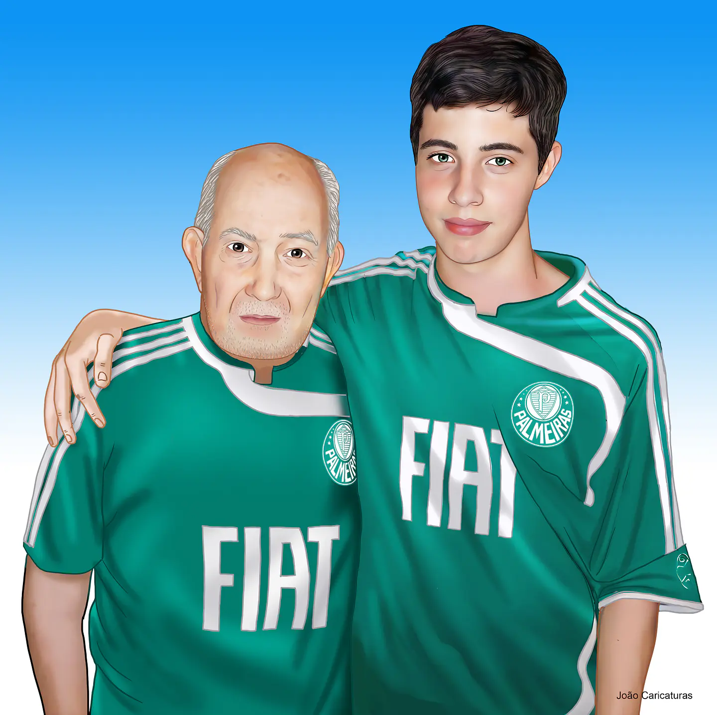 Desenho Realista de Família Personalizado 4