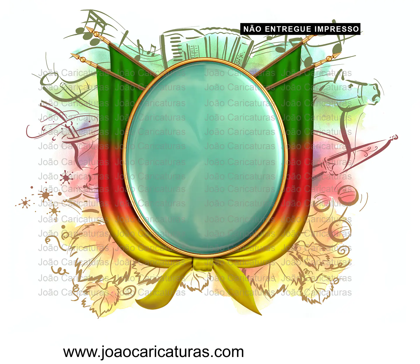 Brasão Rios Grande do Sul, gaúcho, cavalo chimarrão sanfona espeto  carne ocktoberfest faca berrante logo Danças, cantos, tocada de gaita, chimarrão, churrasco, declamação de trovas, lendas, folclore  2