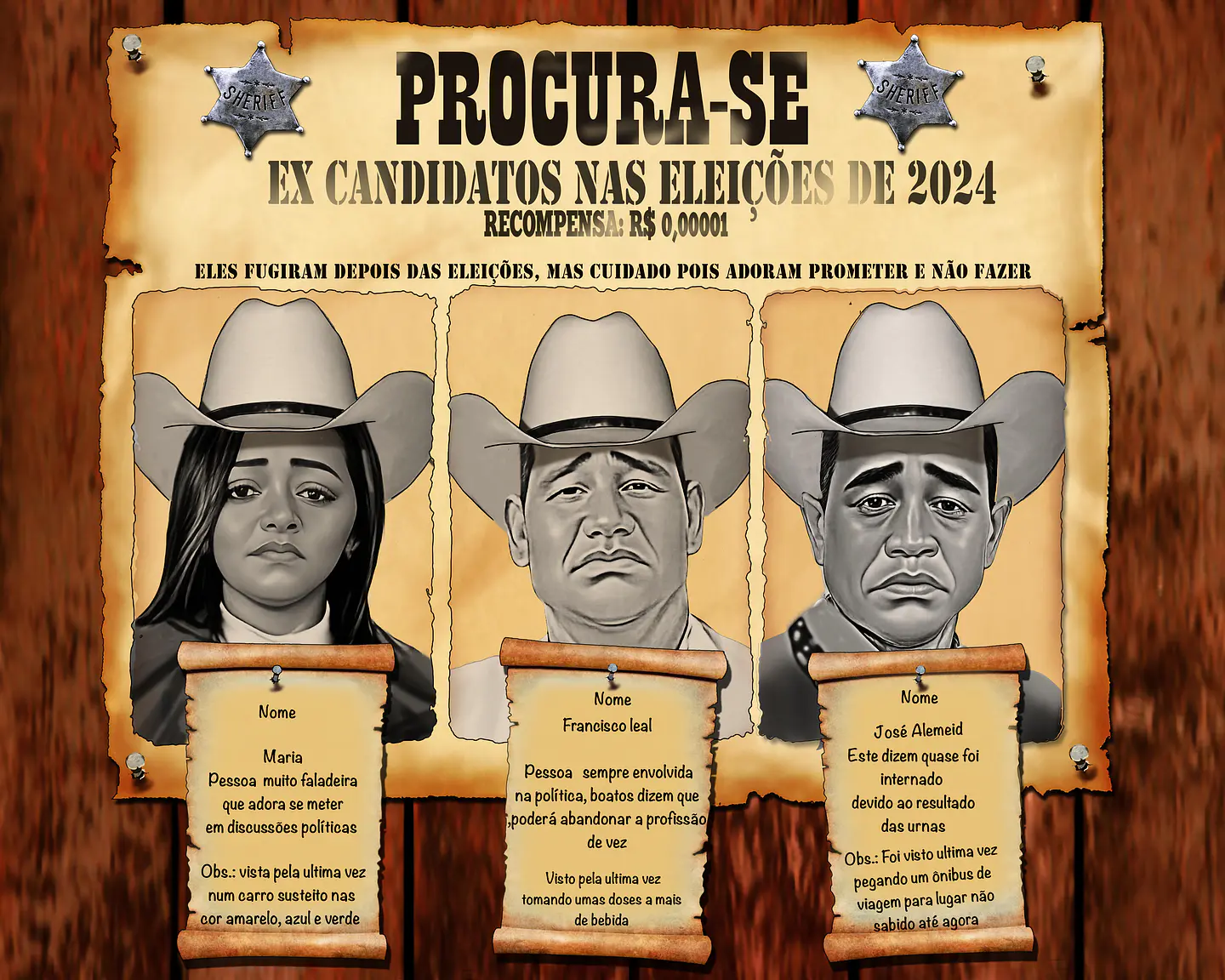 Desenho  de caricaturas ou vídeos de deboche político, tirando sarro, memes, zoando politicamente 2