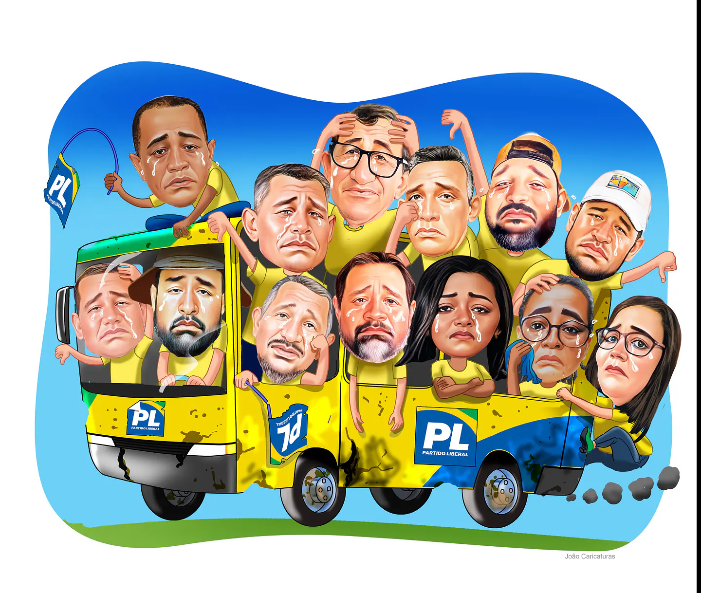 Desenho  de caricaturas ou vídeos de deboche político, tirando sarro, memes, zoando politicamente 3
