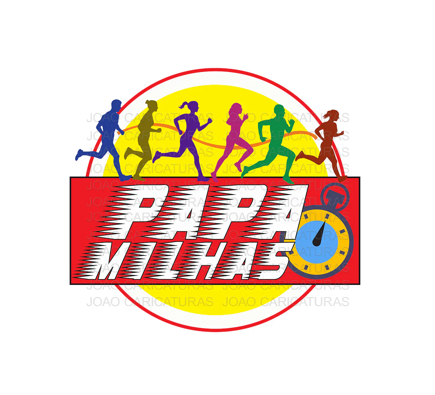desenho de logotipo colorido imitando placa de transito, aplicativo, logomarca, criação, desenvolvimento, confecção, emblema, brasão restaurante entregas rápidas corrida atletas academia 3