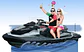 Caricatura casamento noivo pilotando moto ski, jet ski, moto aquática, mar, sentados, namorados, casando, RXT X - Thumbnail 1