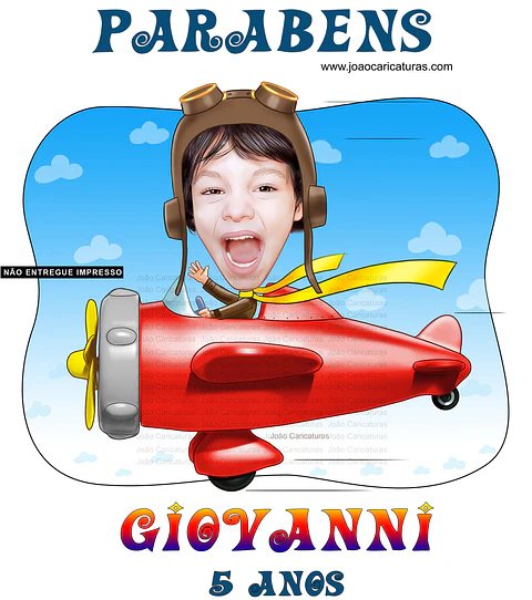 Site -João Caricaturas - desenhos de rostos de lindas e fofas caricaturas digitais  aniversário convite de criança menino - Pequeno príncipe arte para o cliente imprimir