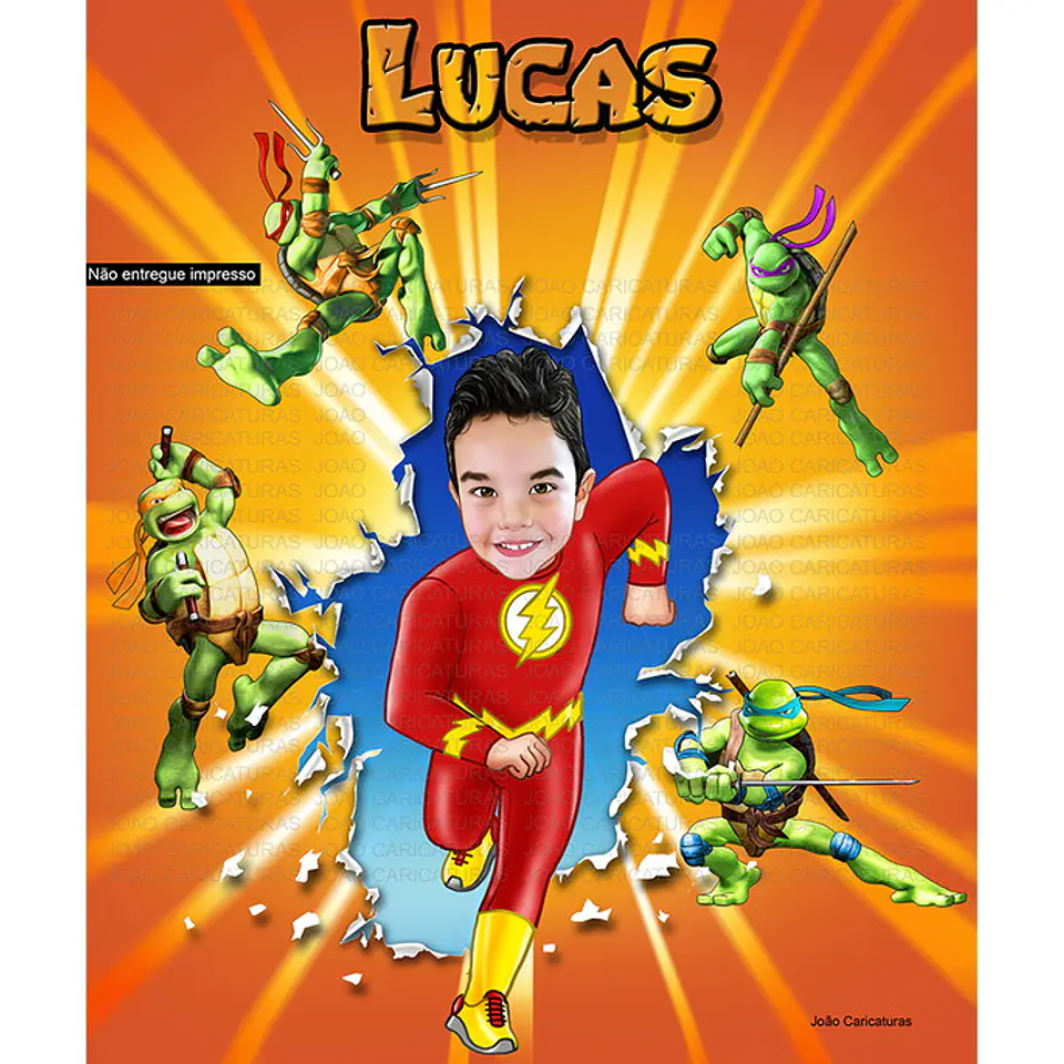  Caricatura digital, tartaruga, caipira, fazendinh, ninja buzzy woody, junina, mickey, jogador, festinha anivers, filho criança bebê menino, voando, super, boy, bola, batman, roqueiro, patrulha canina 12
