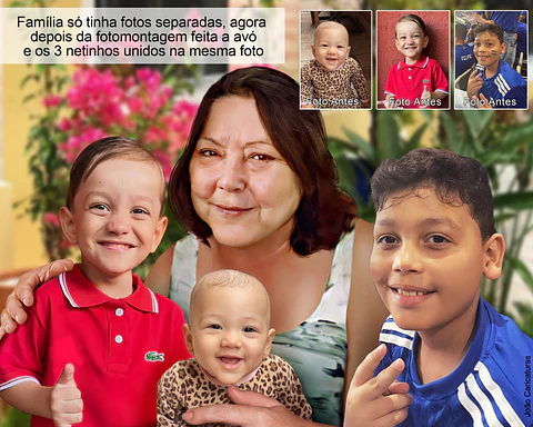 E se você pudesse reunir em uma só foto quem já partiu e quem acabou de chegar à família?