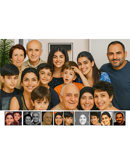 Fotomontagem 10 a 20 pessoas Profissional e digital. A foto que o tempo nunca deixou acontecer... avós tias irmãos netos sobrinhos pai mães