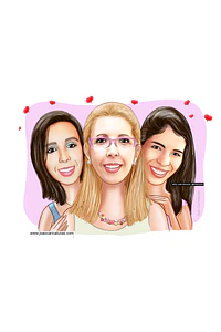 Caricatura Família (preço por pessoa) pai, mãe ,filhos, moldura, familiares, Caricatura Família, junte a família toda, lembrança da família reunida, sogro, neto, sogra, neta, juntinhos na mesma imagem