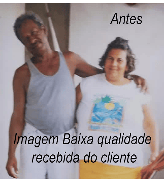 Restauramos memórias especiais. Nesta montagem adicionamos um casal de uma foto antiga à foto atual da família, criando uma lembrança única.