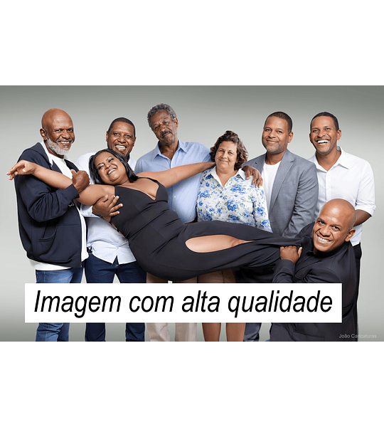 Restauramos memórias especiais. Nesta montagem adicionamos um casal de uma foto antiga à foto atual da família, criando uma lembrança única.