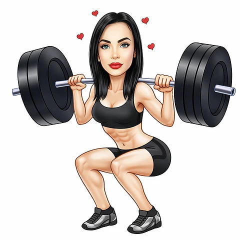Caricatura personalizada de atletas nos aparelhos, fitness, exercícios, levantamento peso, argolas, atletismo, garotos, homens, mulheres, educação física, grupo, logo, cross fit, fitness