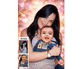 Montagem de fotos.Criamos um lindo abraço amoroso da  saudosa titia com seu sobrinho que não conheceu em vida. Encomende a sua montagem!!!