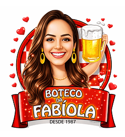 Caricatura digital personalizada mulher rosto normal  uso para banner ou convite e ainda lembrançinhas de aniversário -Tema Boteco-bar-João Caricaturas