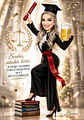 Caricaturas digitais mulher certificado direito desenho rosto delicados e super idênticos, Formandos universitários diplomados, formados, formatura, direito civil, RH, recursos humanos, direito - Thumbnail 2