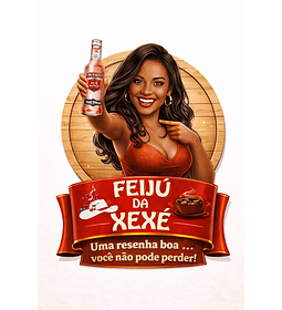 Caricatura Personalizada com seu Rosto Tema Boteco Formato Digital Mulher Convite e Lembrançinhas Aniversário Tema Feijoada Cavaquinho Petiscos