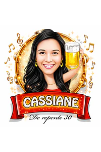 Caricatura Personalizada com seu Rosto Tema Boteco Formato Digital Mulher Convite e Lembrançinhas Aniversário Tema Feijoada Cavaquinho Petiscos