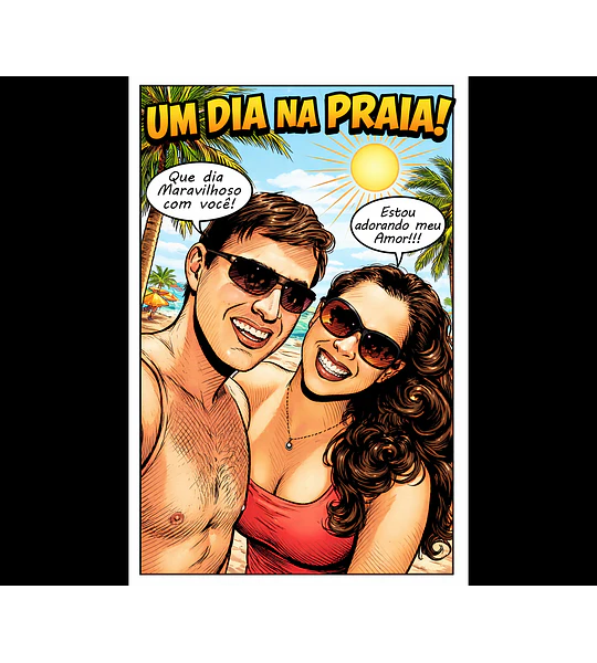 Desenhos Digitais Super Personalizados no Estilo História em Quadrinhos um belo presente que surpreende. Encomende o seu agora!