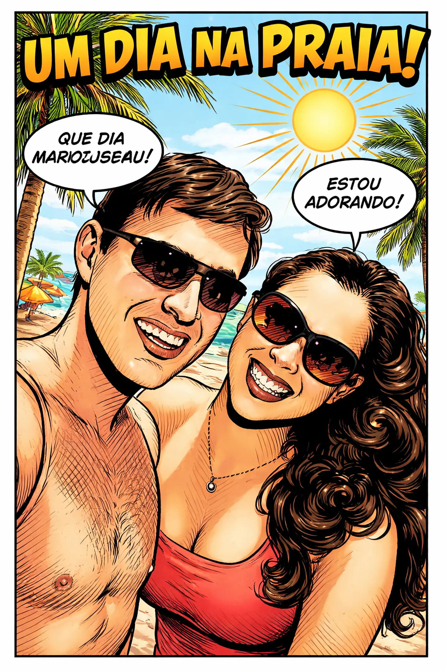 Desenhos Digitais Super Personalizados no Estilo História em Quadrinhos um belo presente que surpreende. Encomende o seu agora! 7