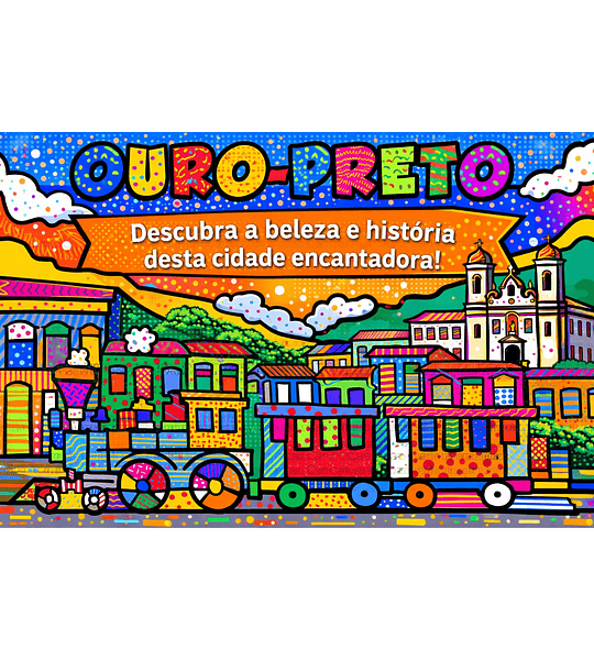 Poster Decorativo Ouro Preto MG | Arte Criativa e Vibrante